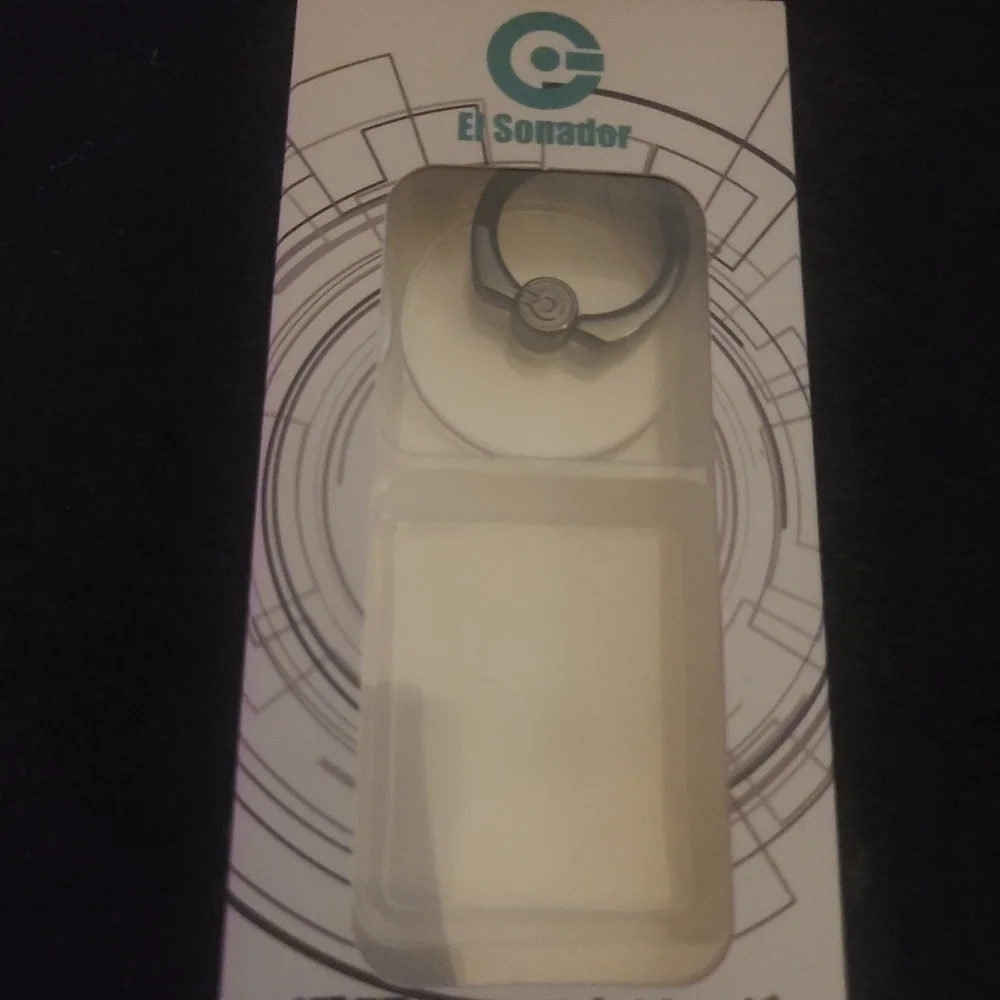 Transparent/Clear Silver Phone Ring